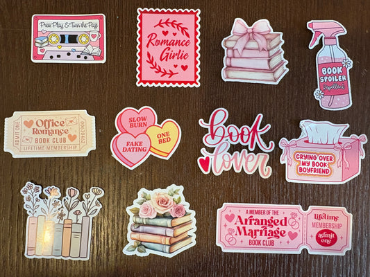 Bookish Romance sticker pack