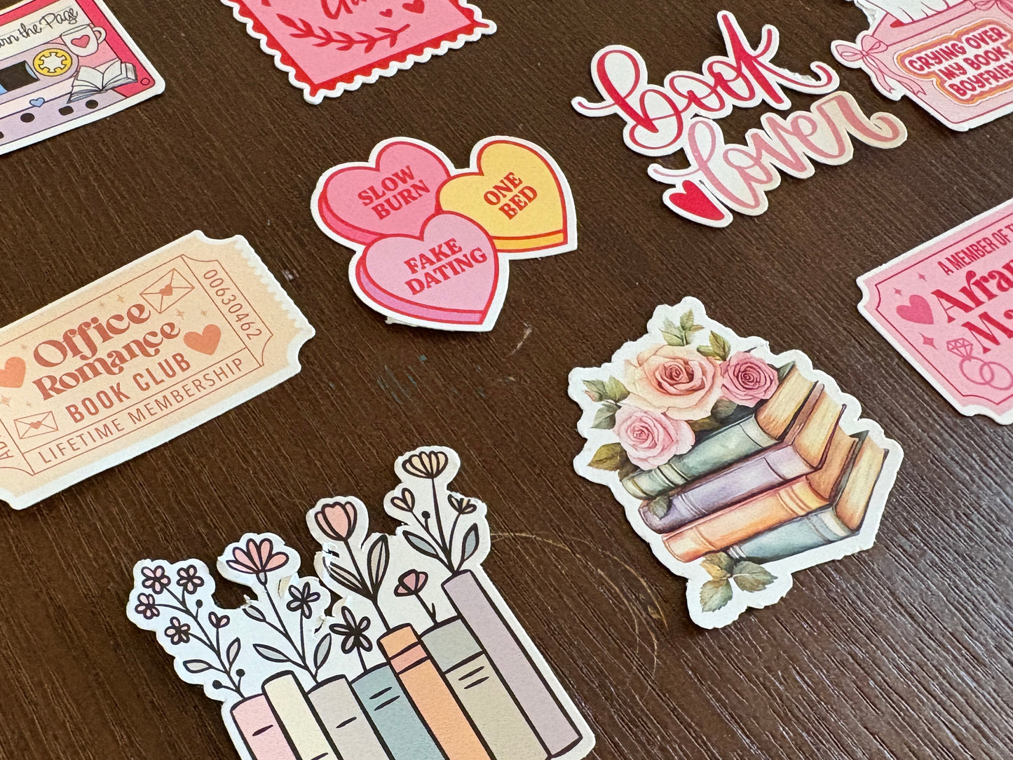 Bookish Romance sticker pack
