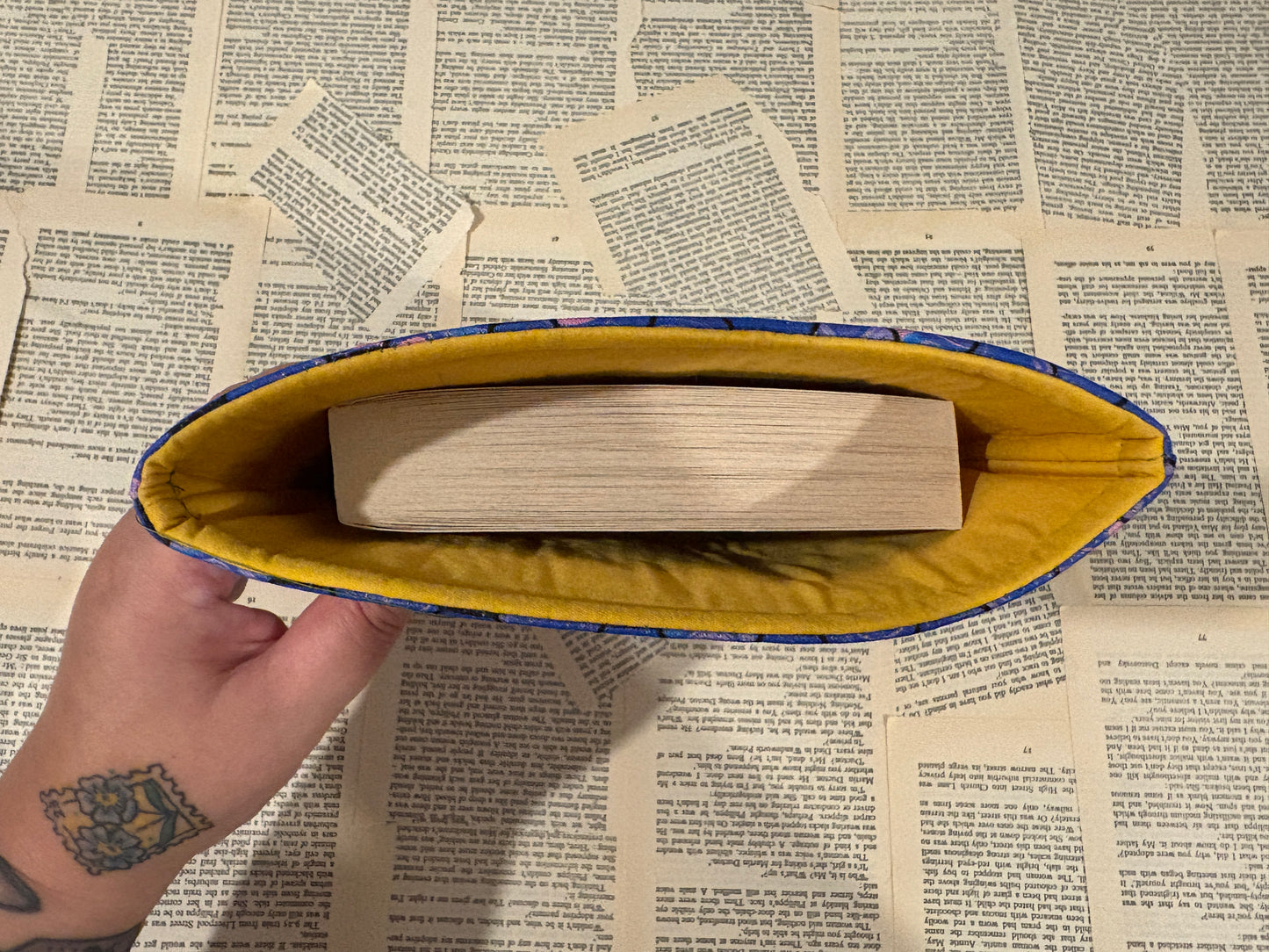 Rainbow marble  Paperback size Book sleeve