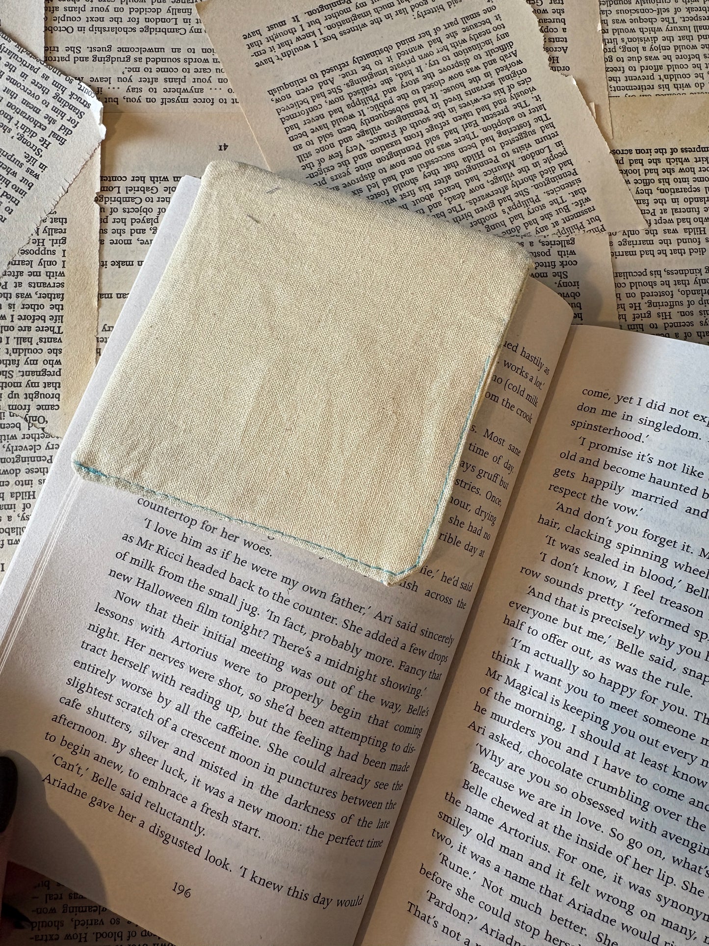 Autumn Plaid corner book mark