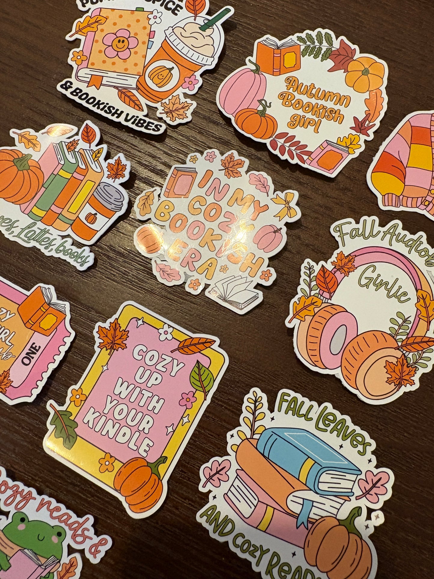 Bookish Autumn sticker pack